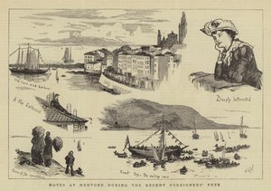 最近の外国人の祭典期間中のメントンのメモ 作： William Lionel Wyllie